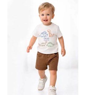Northcity 6/24 Ay Dino Baskılı Basic Bebek Takımı - Alerjik, Pamuklu ve Güvenli