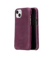 Bouletta Apple iPhone 15 Plus Uyumlu Deri Arka Kapak F360 CZ7 (Mor)