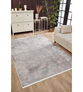 Dijital Kaymaz Yıkanabilir Gri Modern Salon Halısı Mutfak Halısı Koridor Halısı Yolluk HLN1866