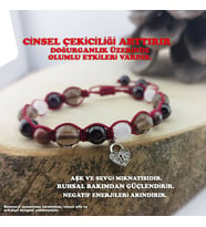 Vaoov 925 Ayar Gümüş Doğal Taşlı Cinsel Cazibe Tılsımı Bileklik