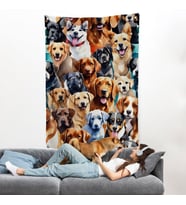 Sevimli Köpekler Duvar Örtüsü-7920