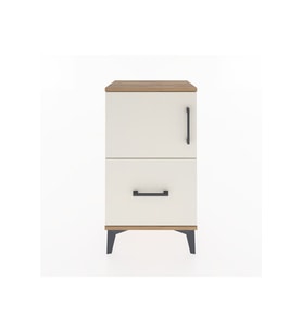 Arges Komodin 2 Raflı Tek Çekmeceli Tek Kapaklı 44x30x80 Çam-Aytaşı