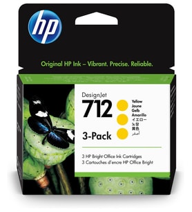 HP 3ED79A 712 3-Pack 29-ml Yellow Design