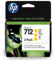 HP 3ED79A 712 3-Pack 29-ml Yellow Design
