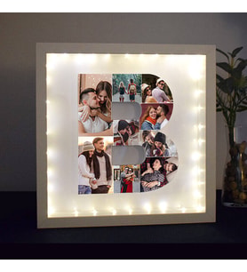 Kişiye Özel 3d Harfli ve Fotoğraflı Işıklı Çerçeve