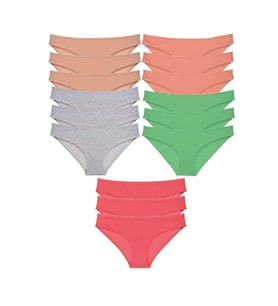 15 adet Süper Eko Set Likralı Kadın Slip Külot Soft Renkler