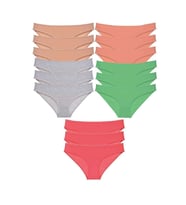 15 adet Süper Eko Set Likralı Kadın Slip Külot Soft Renkler