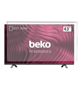 BEKO B43L 5531 4B2 Tv Ekran Koruyucu - Beko 43" inç Tv Ekran Koruyucu Şeffaf Paneli