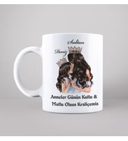 Anneler Günü Tasarımlı Kupa Kişiye Özel