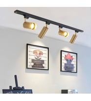 MYLİGHTS  MODERN  1 MT 4 LÜ RAY SPOT HAREKETLİ  AYDINLATMA  GÜN IŞIĞI LED AMPULLÜDÜR (Siyah)
