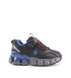 Lumberjack NIMO 4PR Waterproof (Su Geçirmez) Işıklı Cırtlı Çocuk Outdoor Spor Ayakkabı SİYAH