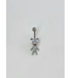 Ayıcık Detaylı Göbek Piercing - Pg0118