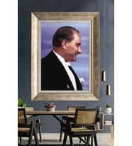 Gümüş Çerçeveli Atatürk Tablo za400
