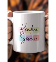 Motivasyon Yazılı 330ml Baskılı Beyaz Seramik Kupa Bardak