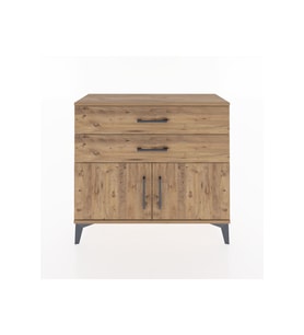 Arges Şifonyer Tek Raflı 2 Çekmeceli 2 Kapaklı 88x30x80 Çam-Çam