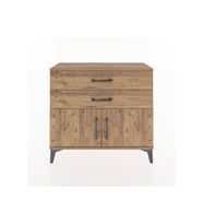 Arges Şifonyer Tek Raflı 2 Çekmeceli 2 Kapaklı 88x30x80 Çam-Çam