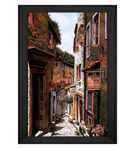 Manzara Temalı Kanvas Tablo 50 x 70 cm Siyah Çerçeve