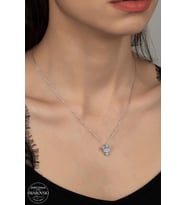 SWAROVSKİ CRYSTAL TAÇ  925 AYAR GÜMÜŞ KOLYE