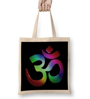 Ohm Spiritual Om Yoga Meditation Gift Aum Symbol Bez Çanta Uzun Saplı