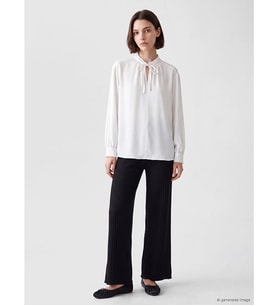 LCW Modest Lacivert Beli Lastikli Fitilli Kadın Triko Pantolon