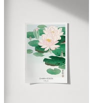 Çerçevesiz Poster Ohara Koson Nilüfer (Çok Renkli)
