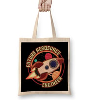 Cute Future Aerospace Engineer Spaceship Launch Bez Çanta Uzun Saplı