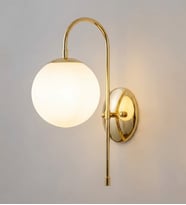 Greta Camlı Duvar Aplik 3214-W74-3S-MX (Gold)