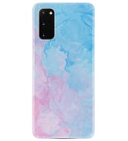 Samsung A02S A03S A10 A12 A13 A21S A22 Kılıf Desenli Silikon Pink Blue Abstract 1385