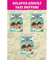 1.Sınıf Dik Temel Harflerle Kılavuz Çizgili Yazı Defteri Orta Boy - 3 Adet