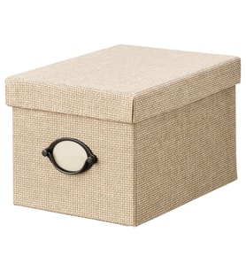 IKEA KVARNVIK bej 18x25x15 cm kapaklı kutu