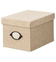 IKEA KVARNVIK bej 18x25x15 cm kapaklı kutu