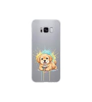 Samsung Galaxy S8 ile Uyumlu Splash Köpek Tasarımlı Şeffaf Silikon Kılıf
