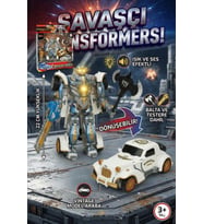 Işıklı ve Sesli Dönüşen Robot - 22 cm Vintage Klasik Model Araba Savaşçı Figür