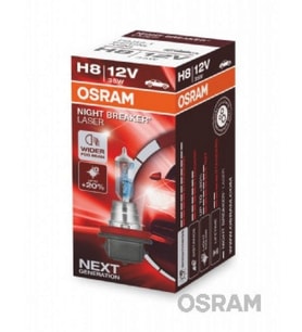 AMPUL 12V H8 35W NIGHT BREAKER LASER 150 GÜÇLÜ 20 BEYAZ IŞIK İKİLİ AMBALAJ