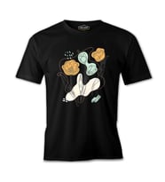 Tulip Flowers in Abstract Style Siyah Erkek Tshirt