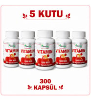 Vitamin B12 1000 mcg 5 Kutu 300 Kapsül – B12 Takviye Edici Gıda