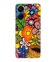 PrintiFy Xiaomi Redmi 13C ile Uyumlu Retro Color 2  Kamera Korumalı Şeffaf  Kılıf