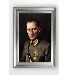 Gümüş Çerçeveli Atatürk Tablo a843
