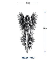 MGZXT-012 SAVAŞCI MELEK DESEN GEÇİCİ YARIM KOL KAPLAMA DÖVMESİ-TATTO