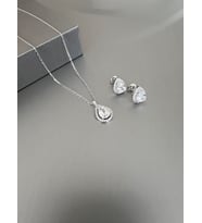 Kadın Gümüş Damla Model Gümüş Set