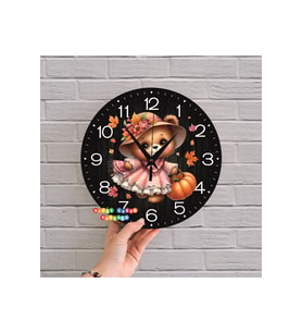 bilge Tasarım Çocuk Odası Duvar Saati 30 x 30 CM (Çok Renkli)