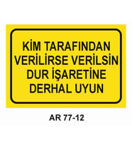 İŞ GÜVENLİĞİ UYARI LEVHASI 1 ADET PVC 21 X 29CM