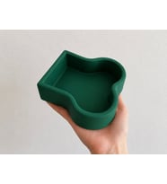 Kemik Model Beton Kedi Köpek Mama ve Su Kabı - Yeşil