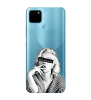 Realme C21Y/C25Y Uyumlu Marilyn Monroe Desenli Şeffaf Telefon Kılıfı