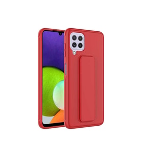 Samsung Galaxy M22 Uyumlu Kılıf Zore Qstand Kapak (Kırmızı)
