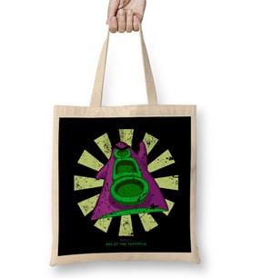 Day Of The Tentacle Retro Japanese Bez Çanta Uzun Saplı