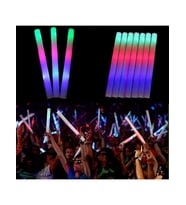 Led Işıklı Rengarenk Sünger Parti Çubuk Işıklı Kauçuk Sopa 46 cm (5343)