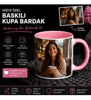 Kişiye Özel Fotoğraflı Kupa Bardak Çift Taraflı Baskı