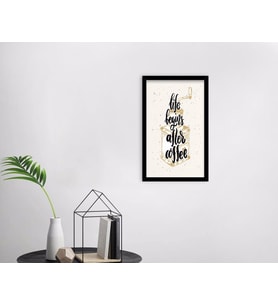 BK Home Coffee Tasarımlı Dekoratif Ahşap Siyah Çerçeveli Tablo-42