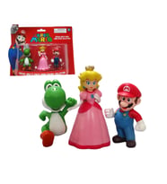 Süper Mario Aksiyon Karakter Figür Oyuncak Seti Süper Mario Prenses Peach & Dinozor Yoshi Bir Arada (Kırmızı)